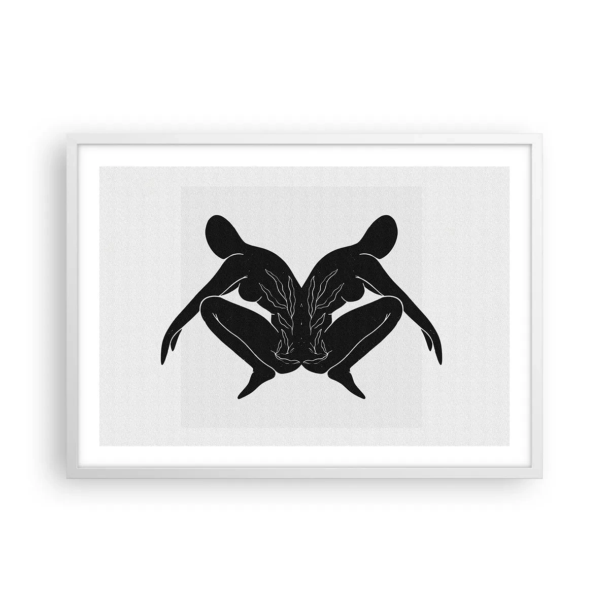 Poster in einem weißen Rahmen - Gemeinsame Seele - 70x50 cm