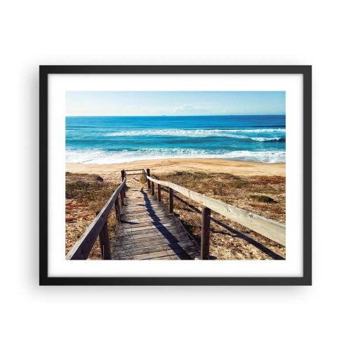 Poster in einem schwarzem Rahmen - Lauf! - 50x40 cm