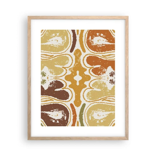 Poster in einem Rahmen aus heller Eiche - Sentimentale Abstraktion - 40x50 cm
