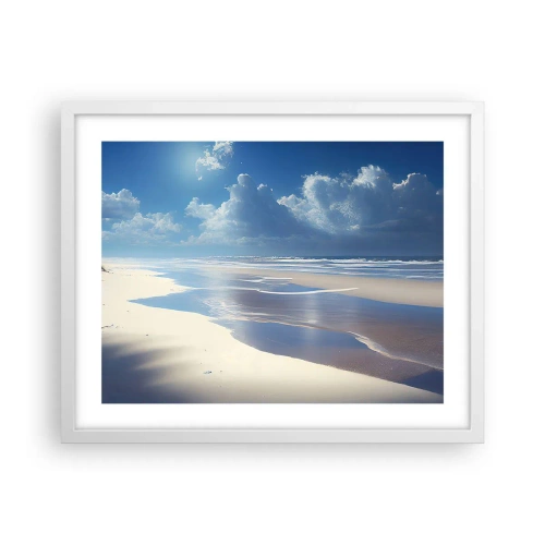 Poster in einem weißen Rahmen - Paradiesischer Urlaub - 50x40 cm