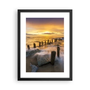 Poster in einem schwarzem Rahmen - Die raue Schönheit der Ostsee - 30x40 cm