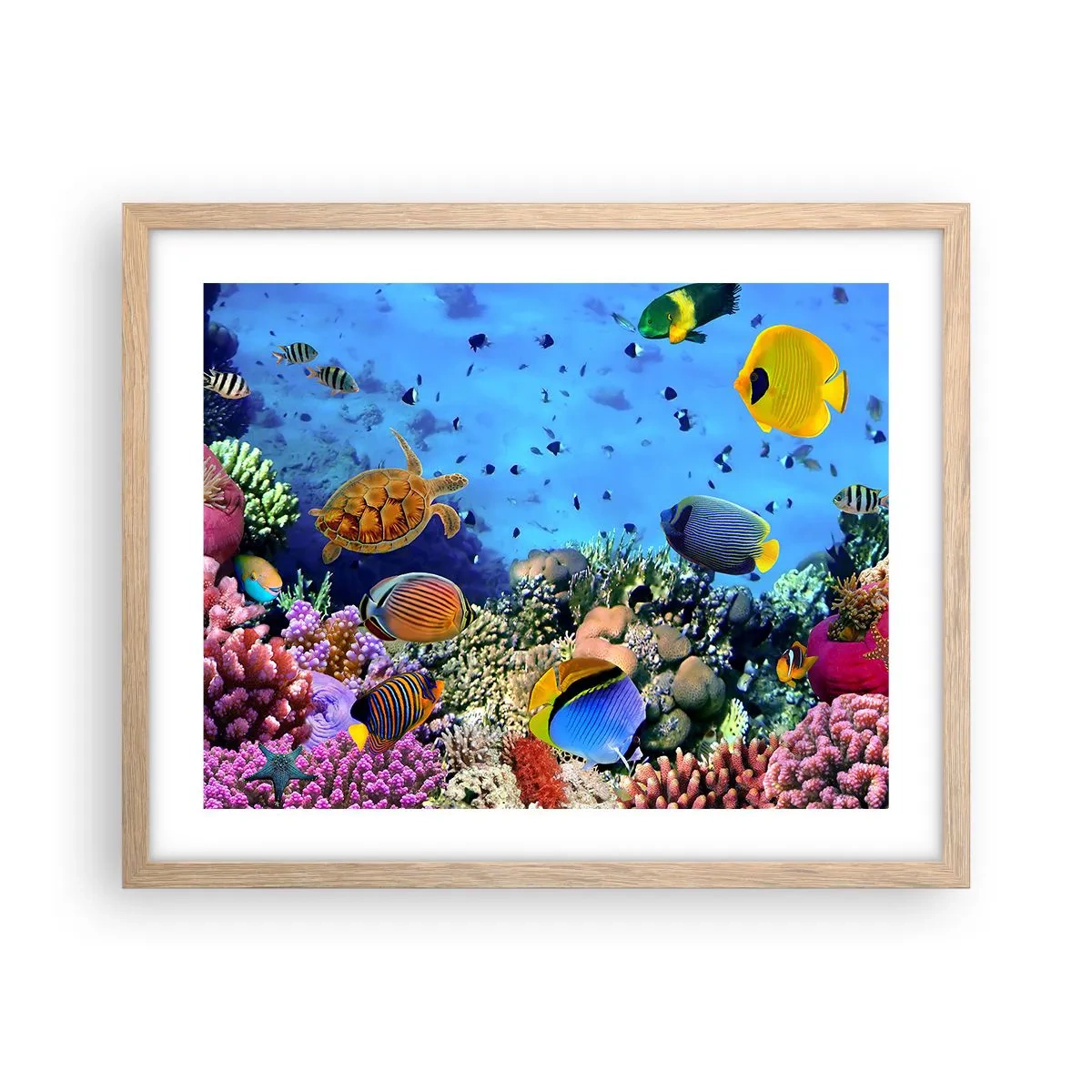 Poster in einem Rahmen aus heller Eiche - Und was wissen wir über das Leben ... - 50x40 cm