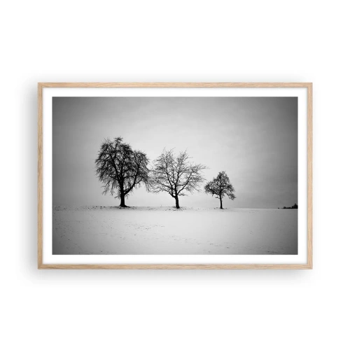 Poster in einem Rahmen aus heller Eiche - Wovon träumen sie? - 91x61 cm