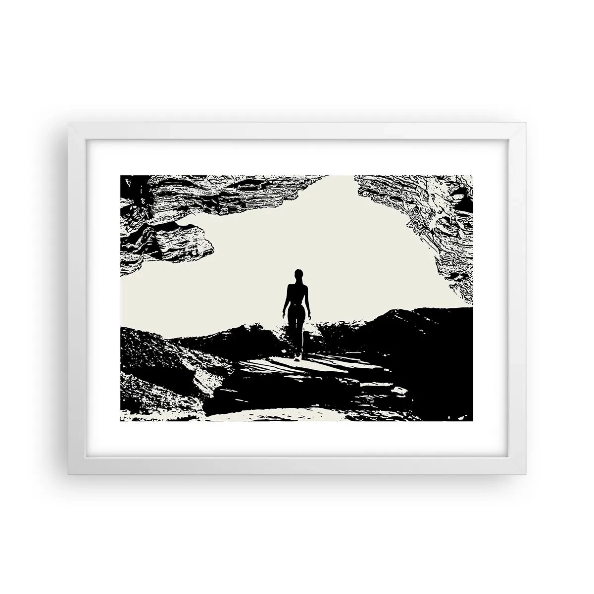 Poster in einem weißen Rahmen - Neuer Blick - 40x30 cm