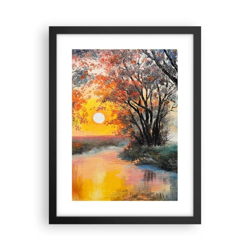 Poster in einem schwarzem Rahmen - Herbststimmung - 30x40 cm