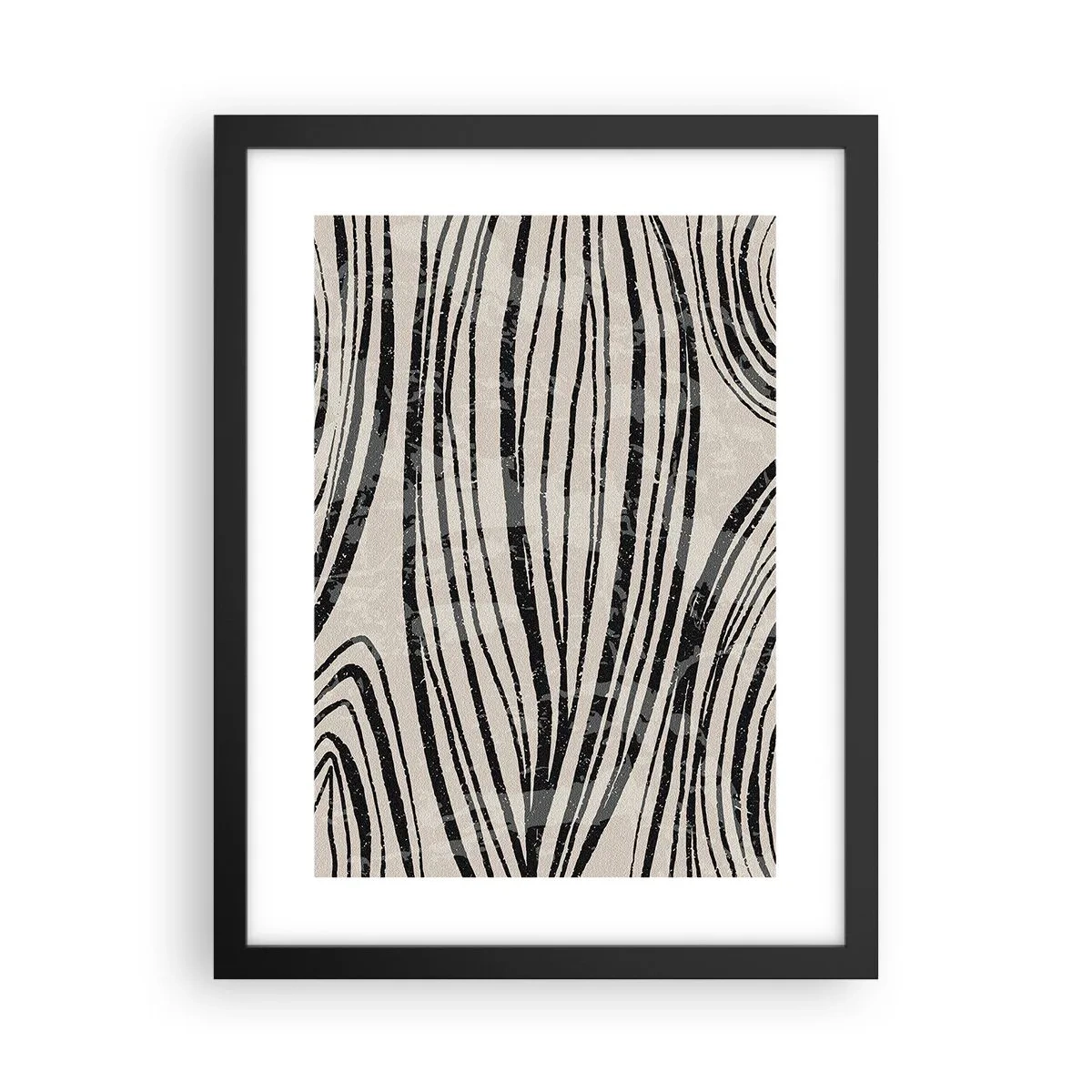 Poster in einem schwarzem Rahmen - Linienpool - 30x40 cm