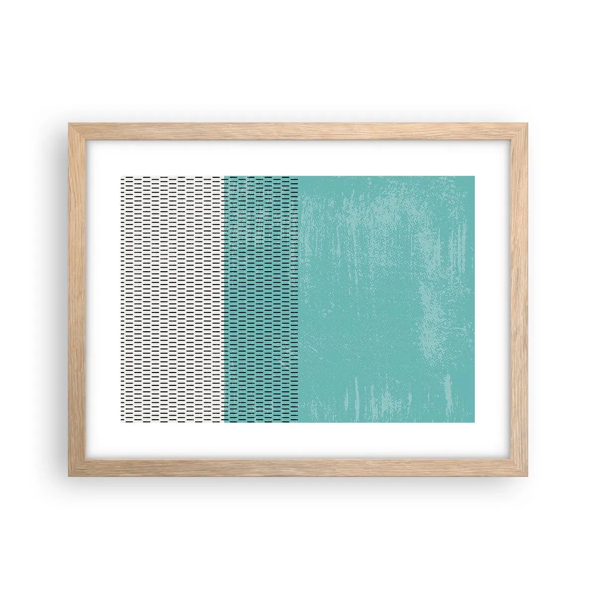 Poster in einem Rahmen aus heller Eiche - Eine ausgewogene Komposition - 40x30 cm