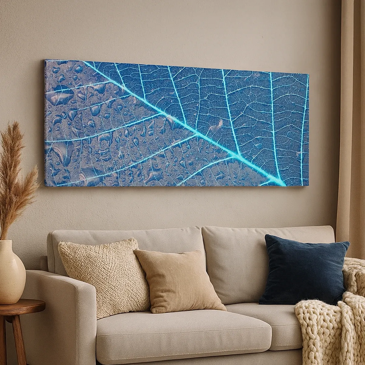 Bild auf Leinwand - Leinwandbild - Leben in Blau - 30x30 cm