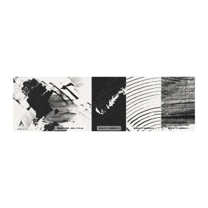 Fototapeten Muster Selbstklebend Deluxe Sticker - Abstraktion – Ausdruck von Schwarz - Stück, Modern, Schwarz und weiß - 100x30 cm