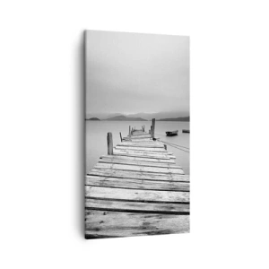 Bild auf Leinwand - Leinwandbild - Hinter den Bergen, jenseits der Meere - 45x80 cm
