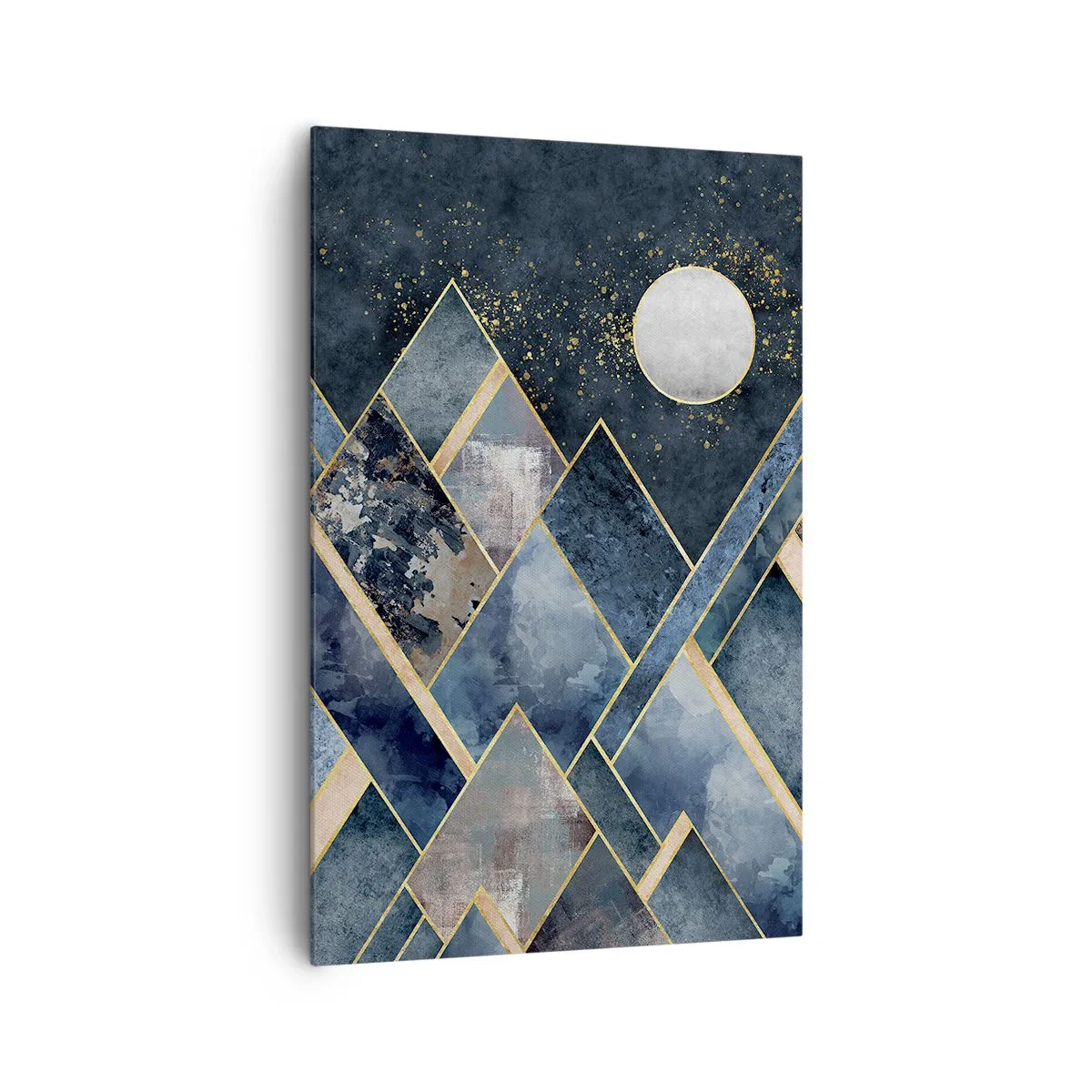 Bild auf Leinwand - Leinwandbild - Geometrische Landschaft - 80x120 cm