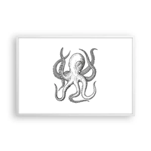 Poster in einem weißen Rahmen - Mit den Wellen tanzen - 91x61 cm