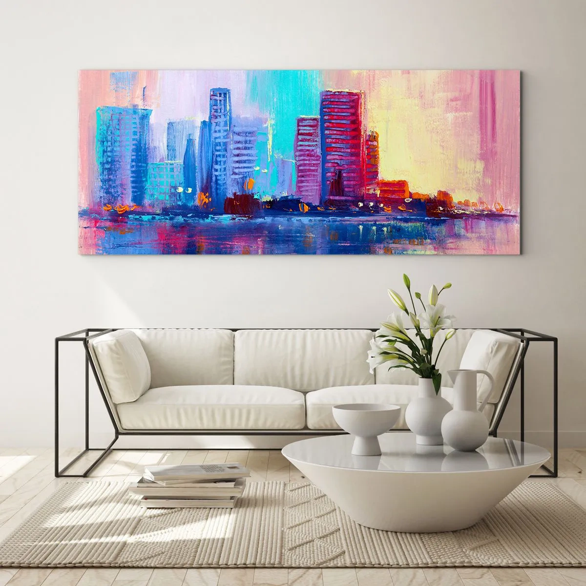 Glasbild - Bild auf glas - In Farben getaucht - 100x40 cm