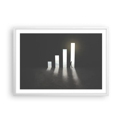 Poster in einem weißen Rahmen - Erfolg – Impression - 70x50 cm