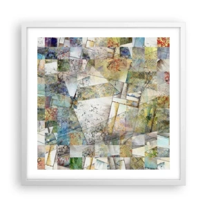 Poster in einem weißen Rahmen - Geometrische Mischung - 50x50 cm