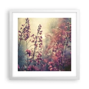 Poster in einem weißen Rahmen - Geheimnisvoller Garten - 40x40 cm