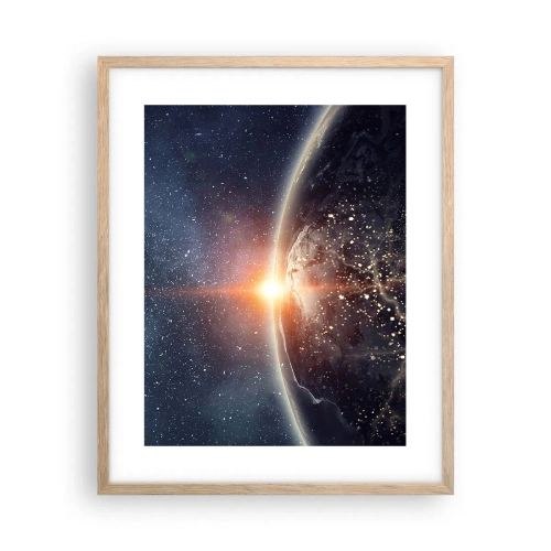 Poster in einem Rahmen aus heller Eiche - In einer neuen Perspektive - 40x50 cm