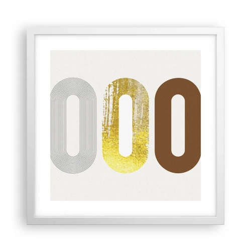 Poster in einem weißen Rahmen - Oooh! - 40x40 cm