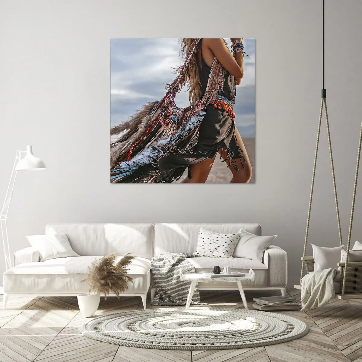 Bild auf Leinwand - Leinwandbild - Das Mädchen des Schamanen - 60x60 cm