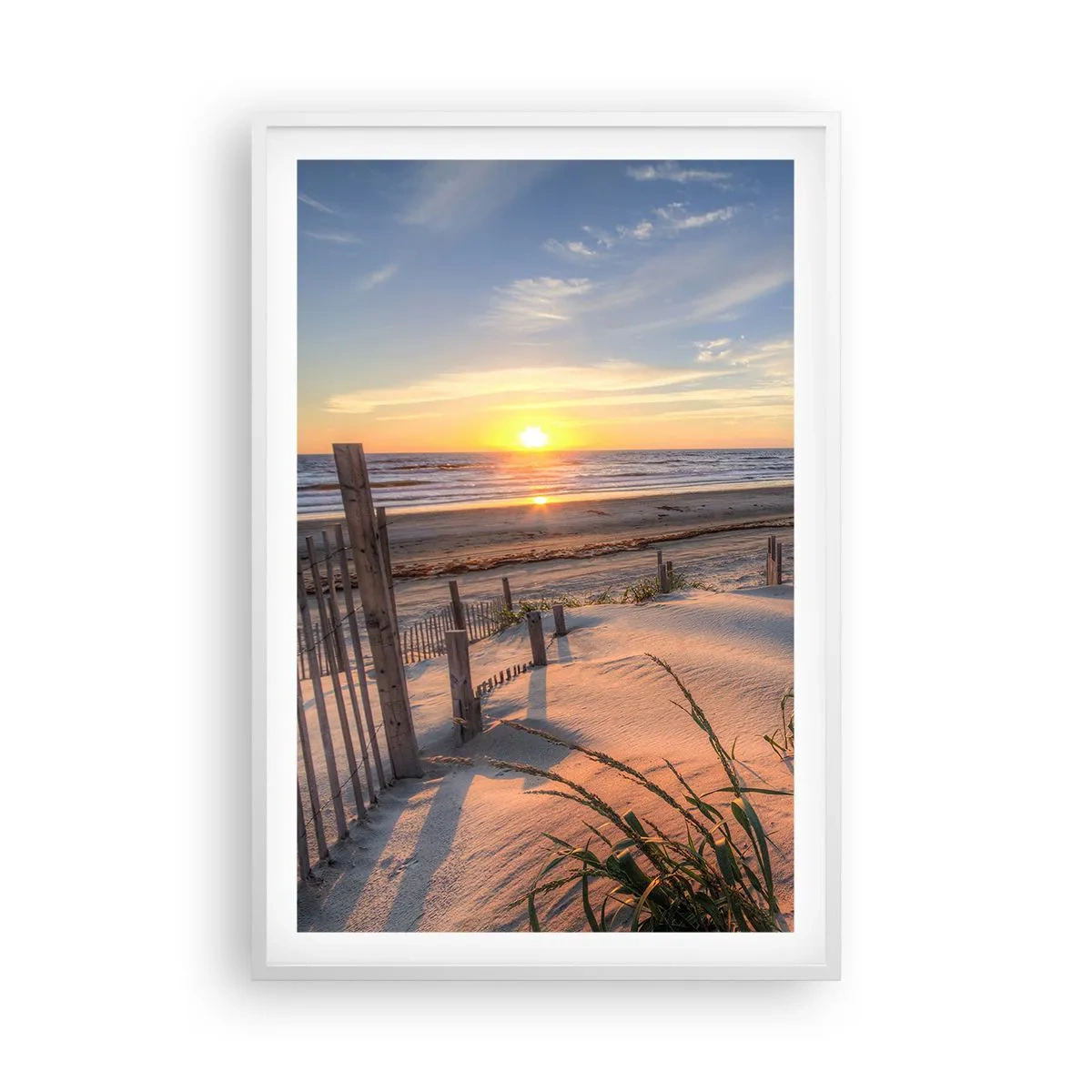 Poster in einem weißen Rahmen - Schein und Schatten des Windes - 61x91 cm