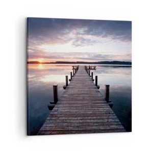 Bild auf Leinwand - Leinwandbild - Eine stille Grenze zwischen Tag und Nacht - 60x60 cm