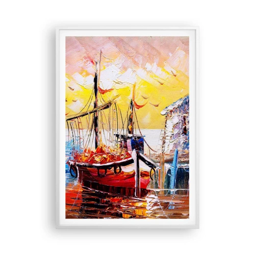 Poster in einem weißen Rahmen - Glückliche Rückkehr - 70x100 cm