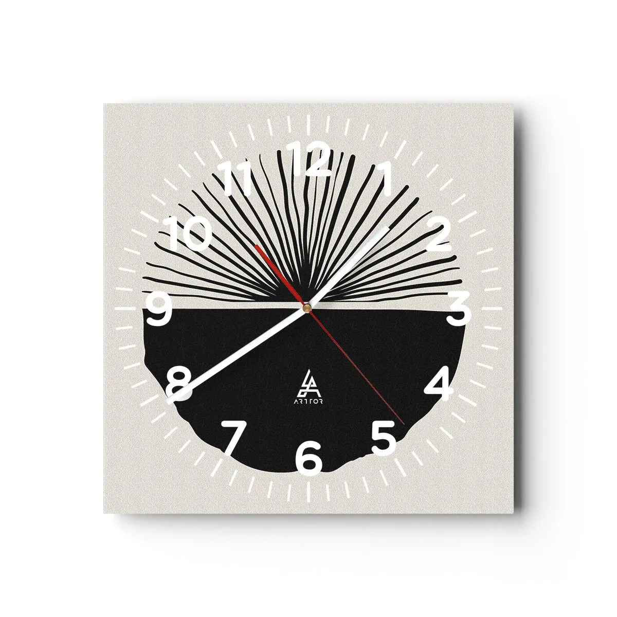 Wanduhr - Glasuhr - Eine Reihe von Möglichkeiten - 40x40 cm