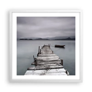 Poster in einem weißen Rahmen - Du kannst morgen gehen - 50x50 cm