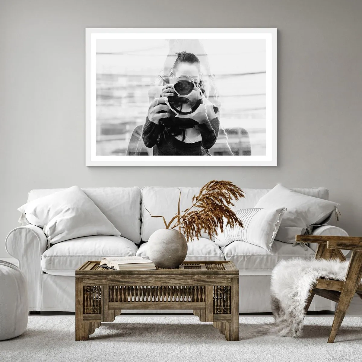 Poster in einem weißen Rahmen - Schöpfer und Material - 60x60 cm