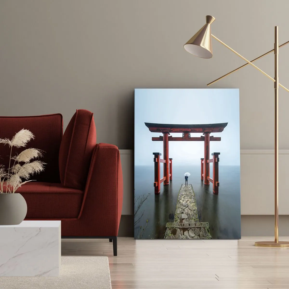 Bild auf Leinwand - Leinwandbild - Japanische Träumerei - 45x80 cm