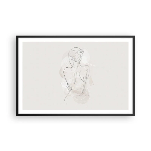 Poster in einem schwarzem Rahmen - Wie ein sensibles Instrument - 91x61 cm