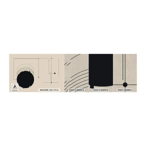 Fototapeten Muster Premium Sand - Flexible und dynamische Komposition - Geometrisch, Minimalismus, Ästhetisch - 100x30 cm