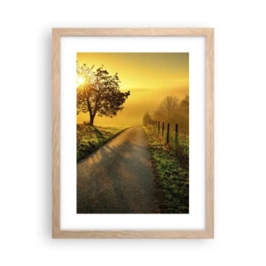 Poster in einem Rahmen aus heller Eiche - Honig-Nachmittag - 30x40 cm