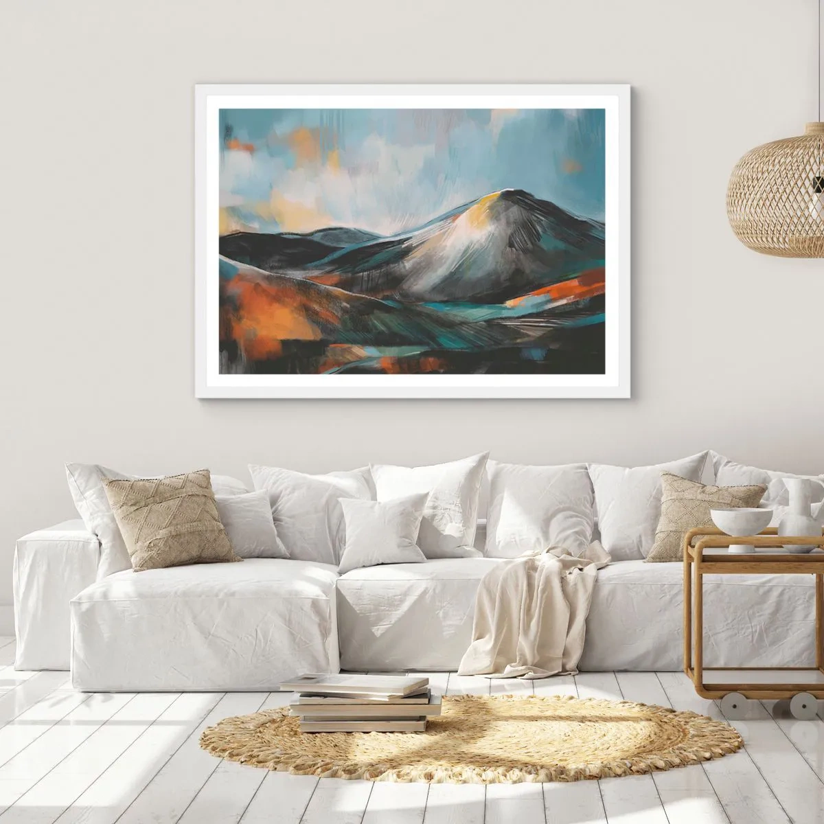 Poster in einem weißen Rahmen - Roh und schön - 91x61 cm