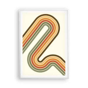 Poster in einem weißen Rahmen - Zickzack zum Ziel - 70x100 cm