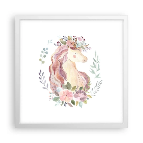 Poster in einem weißen Rahmen - Eine Einladung in die Welt der Märchen - 40x40 cm