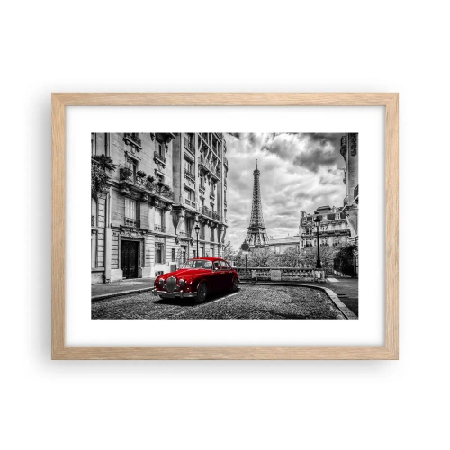 Poster in einem Rahmen aus heller Eiche - Raubtier in der Stadt - 40x30 cm