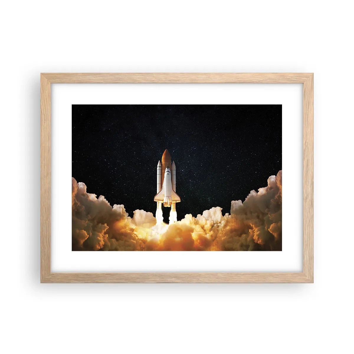 Poster in einem Rahmen aus heller Eiche - Ad Astra! - 40x30 cm