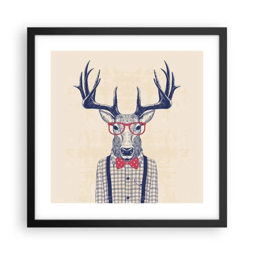 Poster in einem schwarzem Rahmen - Eine lustige Extravaganz - 40x40 cm