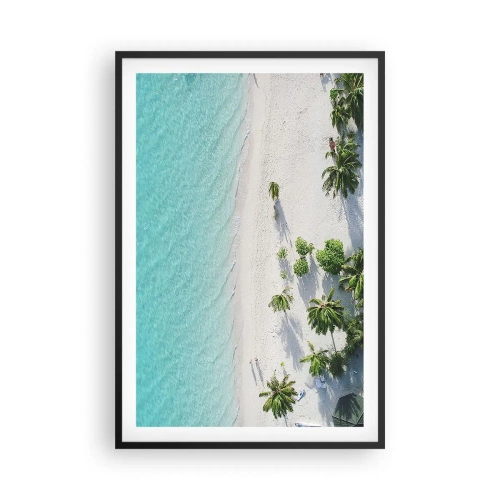 Poster in einem schwarzem Rahmen - Urlaub im Paradies - 61x91 cm