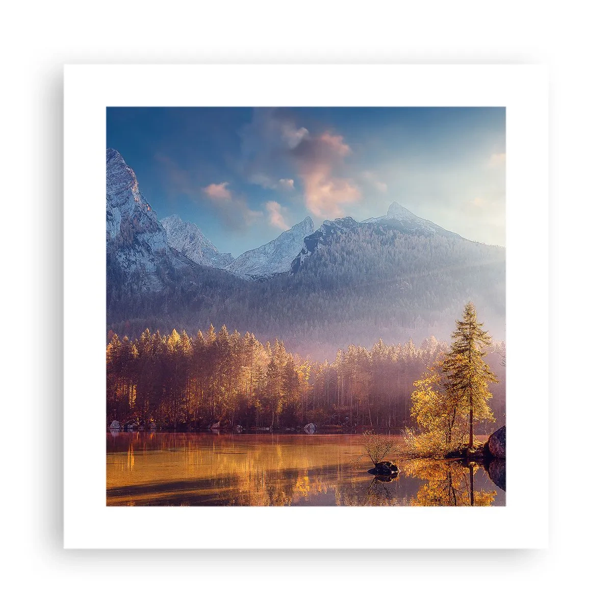 Poster - In den Bergen und Tälern - 40x40 cm