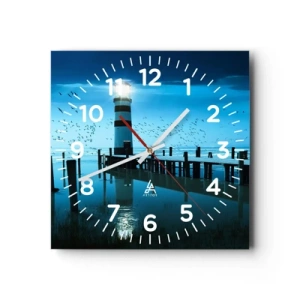 Wanduhr - Glasuhr - Und du hast keine Angst vor der Dunkelheit - 30x30 cm