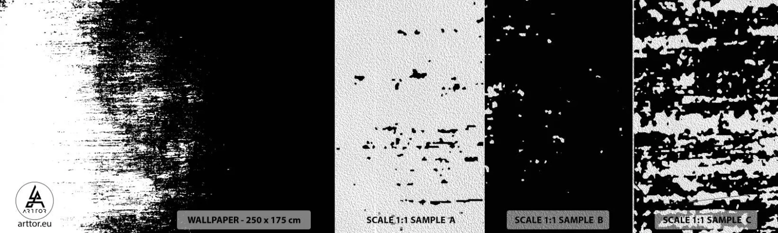 Fototapeten Muster Premium Sand - Und der Gewinner ist ... - Abstraktion, Stück, Schwarz und weiß - 100x30 cm