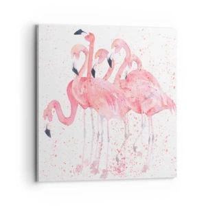 Bild auf Leinwand - Leinwandbild - Rosa Ensemble - 70x70 cm