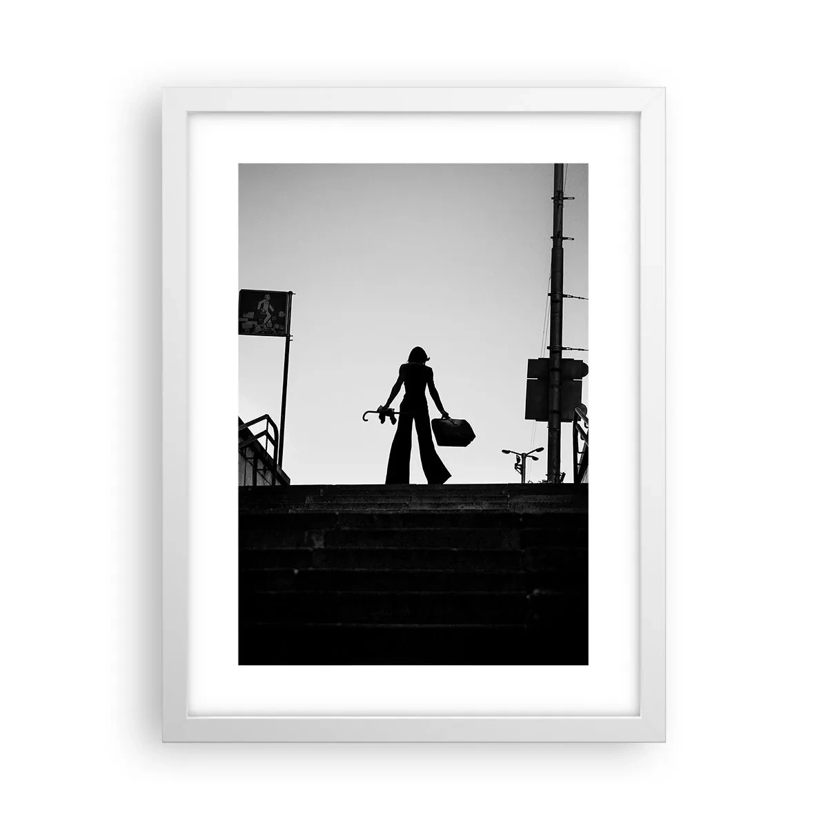 Poster in einem weißen Rahmen - Städtisches Wandern - 30x40 cm