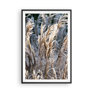 Poster in einem schwarzem Rahmen - Gekleidet mit Frost - 61x91 cm