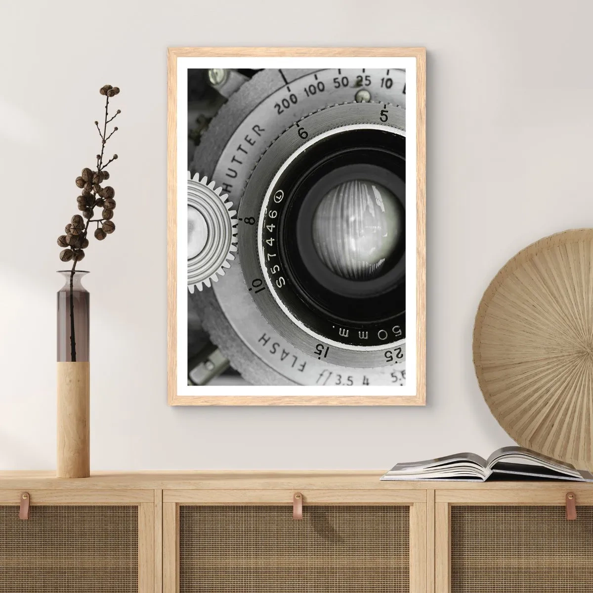 Poster in einem Rahmen aus heller Eiche - Eine Story über Hollywood - 30x40 cm