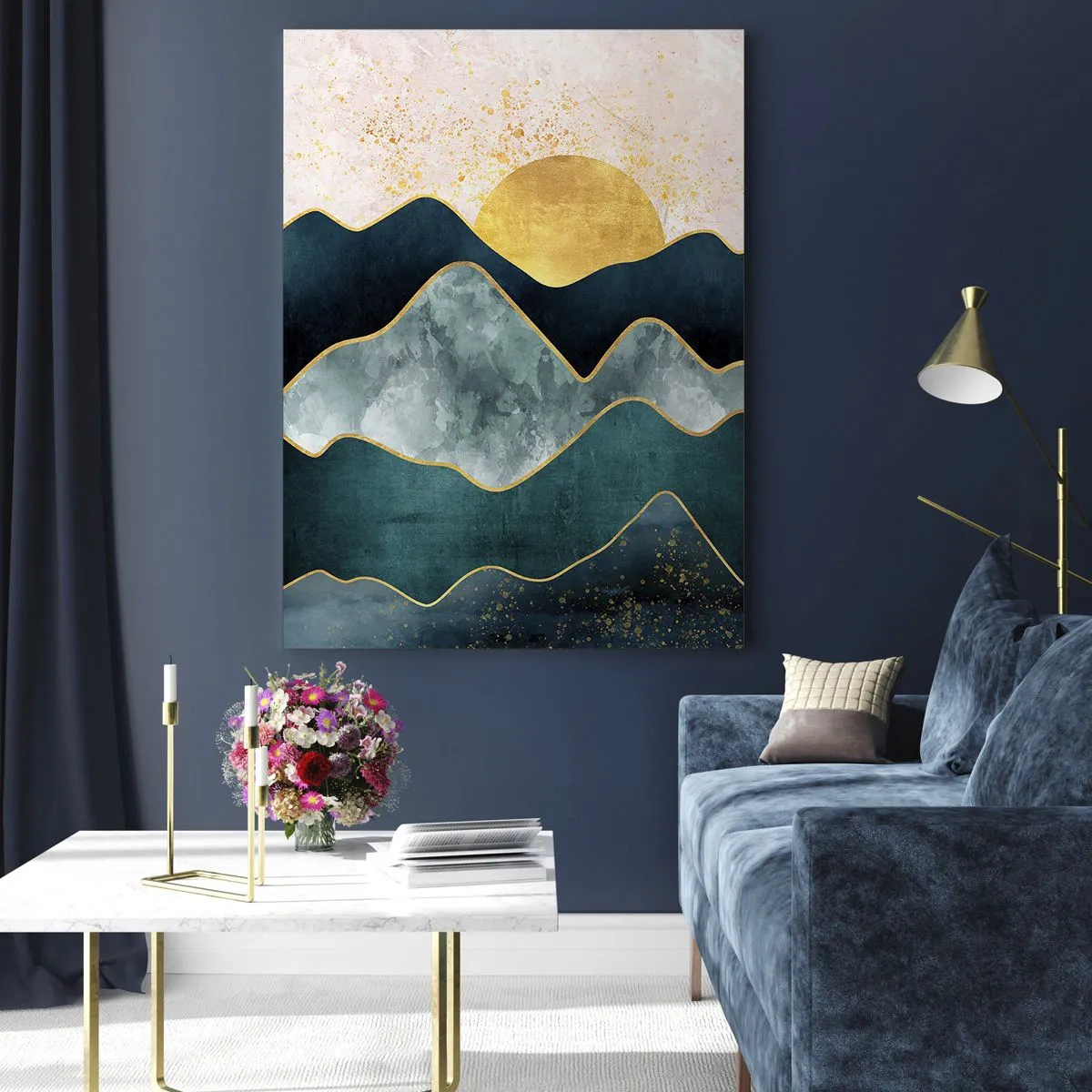 Glasbild - Bild auf glas - Hinter den sieben Bergen - 80x120 cm