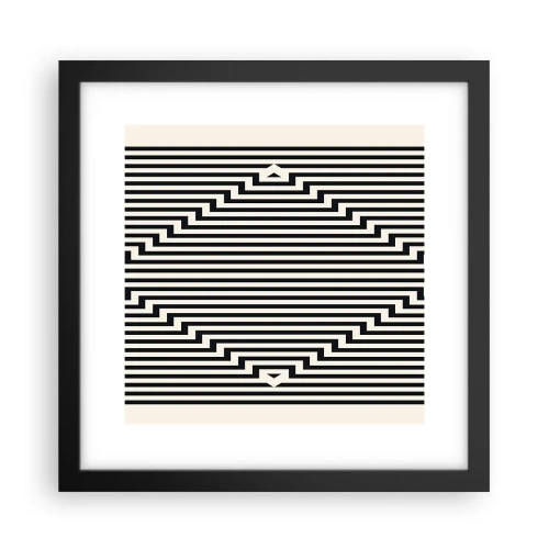 Poster in einem schwarzem Rahmen - Geometrische Illusion - 30x30 cm