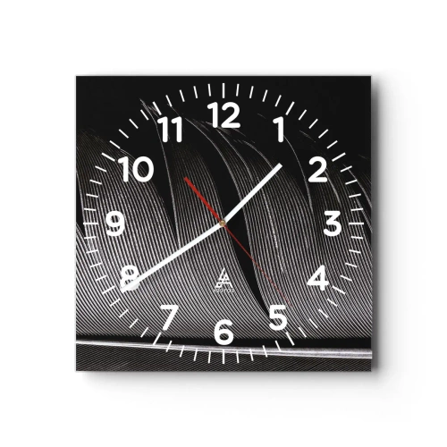 Wanduhr - Glasuhr - Stift – ein wunderbares Design - 30x30 cm